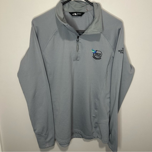 Women’s The‎ North Face Size Large Grey 1/4 Zip Lightweight Sweatshirt